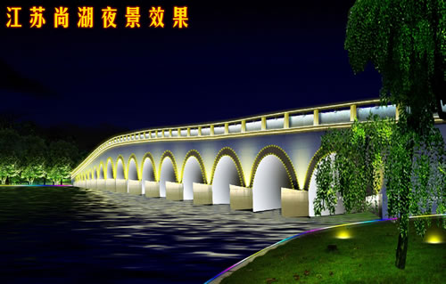 江蘇尚湖(hú)夜景效果